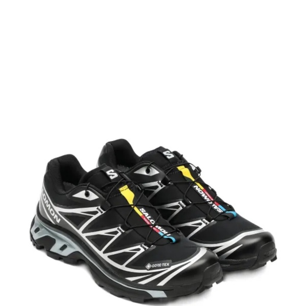 Salomon Black with Yellow & Blue Accents Trail Sneakers